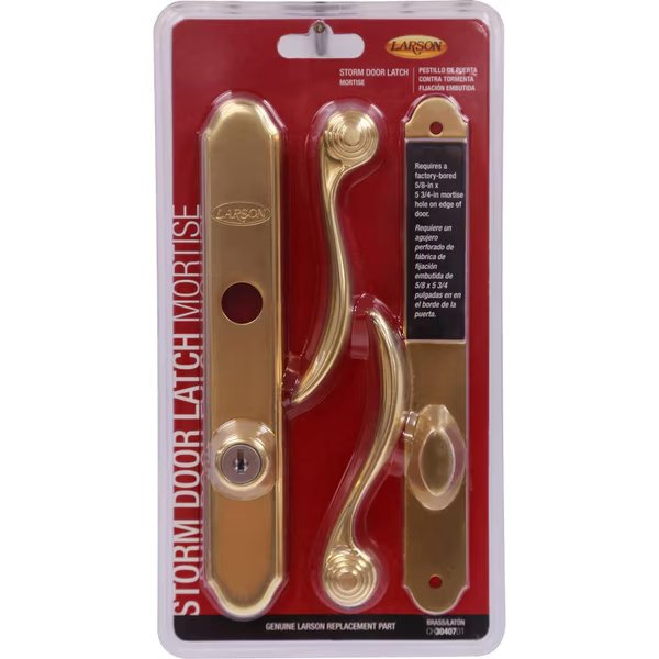 LATCH STRM DR MORTIS GLD, Larson, Mfr#: CH3040701