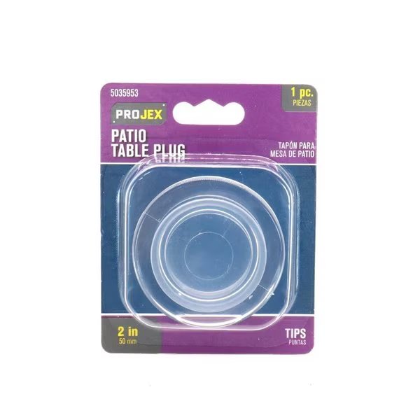 Plastic Umbrella Hole Ring and Cap Set Clear Round 2 in. W 1 pk, Projex, Mfr#: P0133