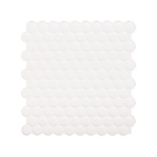 8.95 in. W X 8.98 in. L White Glazed Vinyl Adhesive Wall Tile 4 pc, Smart Tiles, Mfr#: SM1184G-04-QG