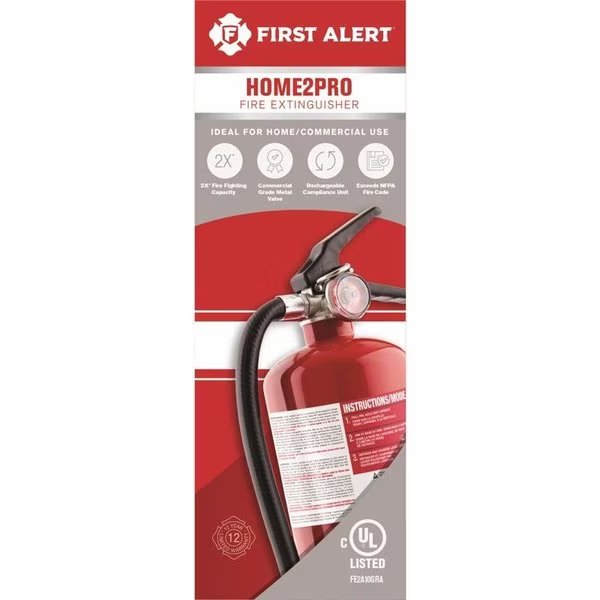 Fire Extinguisher For Home/Workshops, First Alert, Mfr#: HOME2PRO