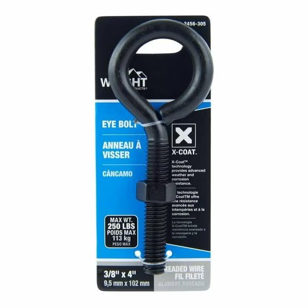EYEBOLT STL BLACK 4X3/8in., Wright, Mfr#: 02-3456-305