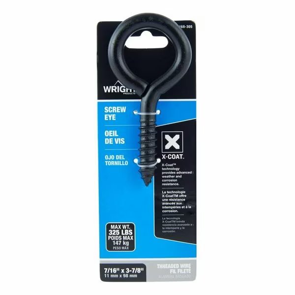 SCREW EYE BK 7/16X3-7/8in., Wright, Mfr#: 02-3468-305
