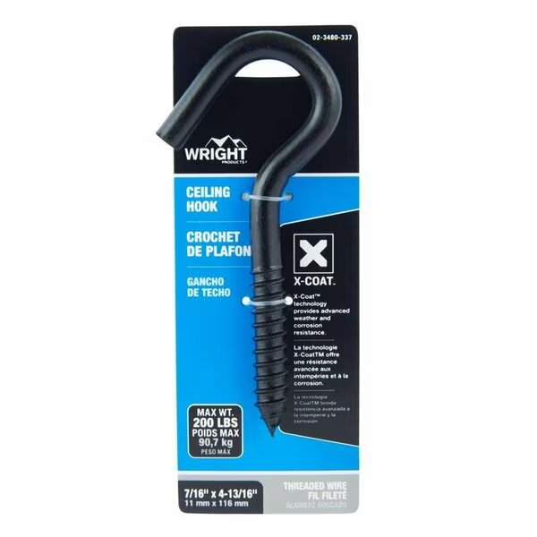 CEILING HOOK MT BK 7/16in., Wright, Mfr#: 02-3480-337