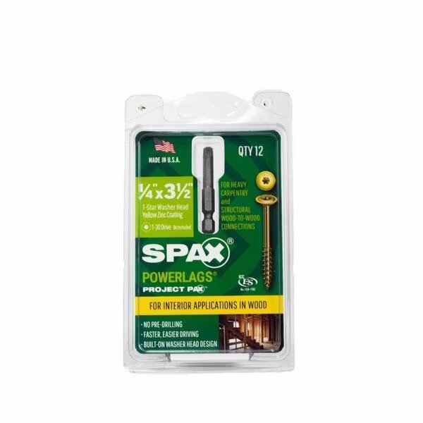 CONST SCREW YZ 3.5in. PK12, Spax, Mfr#: 45810207009043