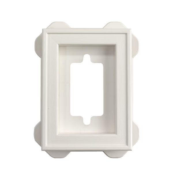 BLOCK MOUNT WHT 6.3X8"", Builders Edge, Mfr#: 130030002117