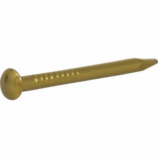 Common Nail, 3/4 in L, Brass, 16 ga, 6 PK, Hillman, Mfr#: 122631