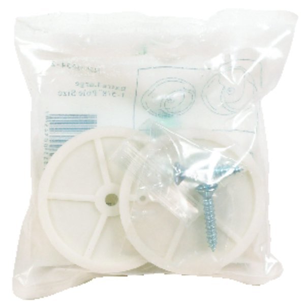 Pro 1-5/8 in. L X 1-5/8 in. D White Plastic Rod Socket, John Sterling, Mfr#: RP-0034-25