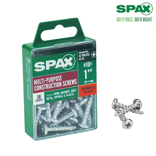 Scrw Spax Ph 10X1 Bx20, Spax, Mfr#: 4111010500252