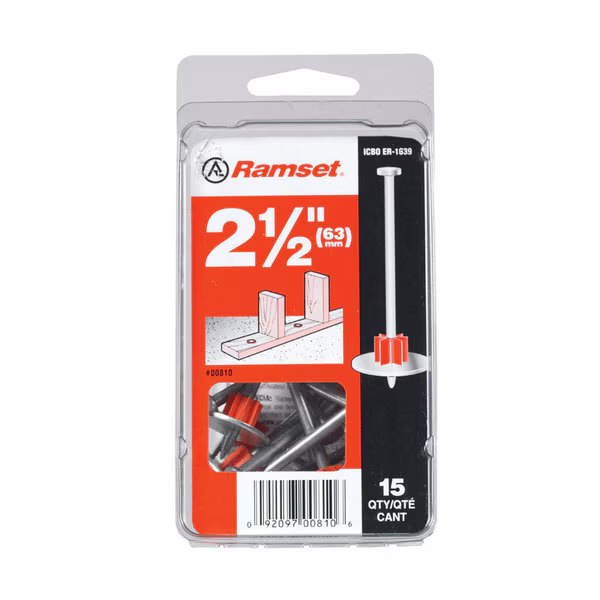 PIN W/WASHER .300X2.5"", Ramset, Mfr#: 00810