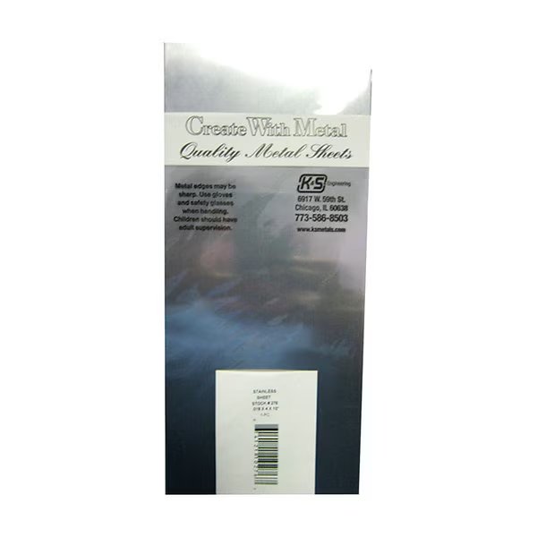 Ss Sheet Metal .018 4X10, K&S Precision Metals, Mfr#: 276