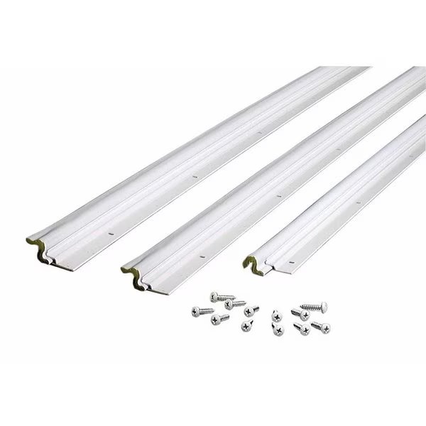 M-D White Aluminum Compression Weatherstrip For Door Jambs 36 and 84 in. L X 1 in., Tower Sealants, Mfr#: 91850