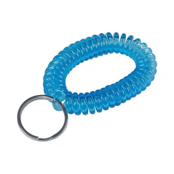 Wrist Coil Key Chain, Silver, 5 PK, Hillman, Mfr#: 701304
