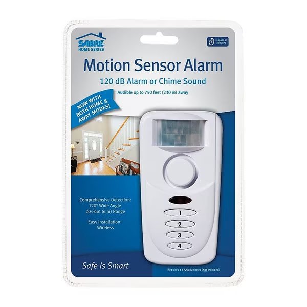 Motion Sensor Alarm, Sabre, Mfr#: HS-MSA