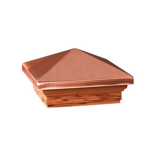 3.5 in. H X 6 in. W Copper Wood Post Cap, Deckorators, Mfr#: 72219