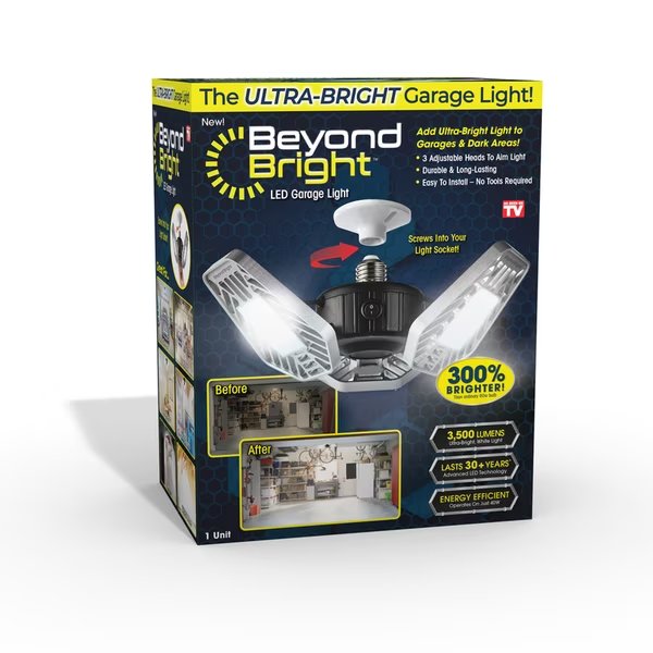 Garage Light Blk/Wht, Beyond Bright, Mfr#: BEBR-MC4