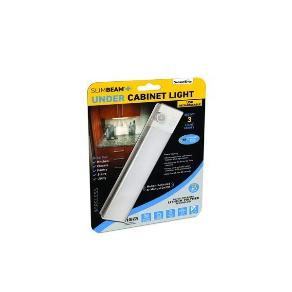SlimBeam+ Motion Activated or Manual Under Cabinet Light, Sensor Brite, Mfr#: SBUND-CD4