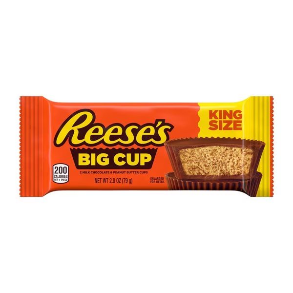 Big Cup Peanut Butter Candy Bar 2.8 oz, Reeses, Mfr#: 34000 43095