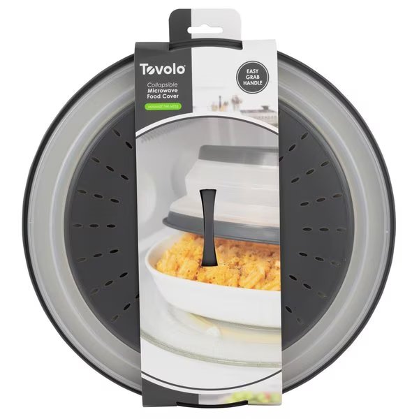 12.46 in. W X 12.46 in. L Gray/White Plastic Microwave Collapsible Food Cover, Tovolo, Mfr#: 47005-200