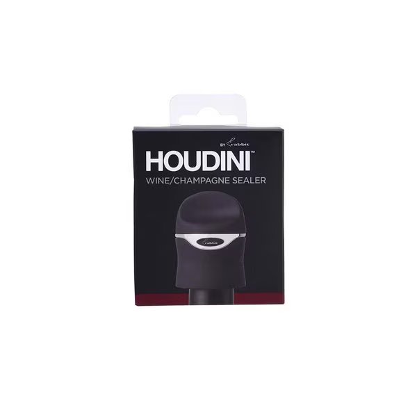 Black Plastic/Silicone Champagne Sealer, Houdini, Mfr#: 5273272