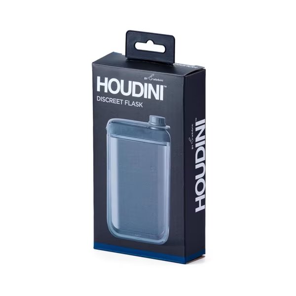 7.25 oz Black/Clear Plastic/Silicone Flask, Houdini, Mfr#: H4-20538T