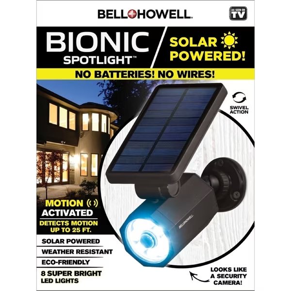 SPOTLIGHT SOLAR POWERED, Bell + Howell, Mfr#: 2963
