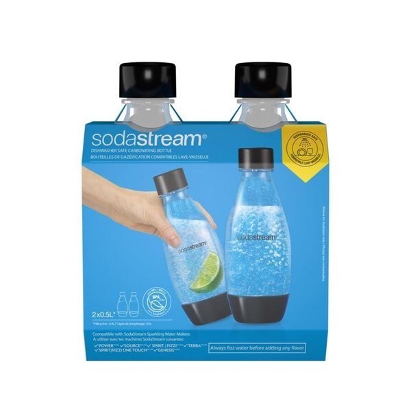 Clear 0.5 L Carbonator Bottle , 2PK, Sodastream, Mfr#: 1748260010