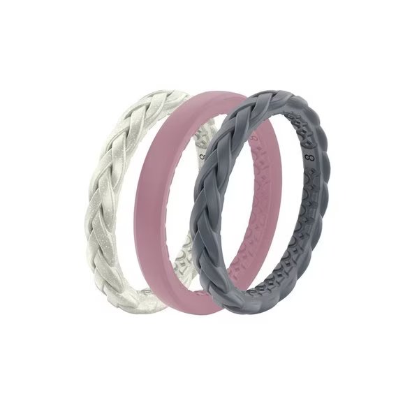 Serenity Unisex Round Assorted Stackable Rings Silicone Water Resistant Size 6, Groove Life, Mfr#: R9-112-06