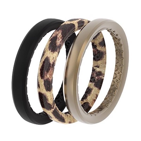 Women's Round Assorted Stackable Rings Silicone Water Resistant Size 6, Groove Life, Mfr#: R9-126-06