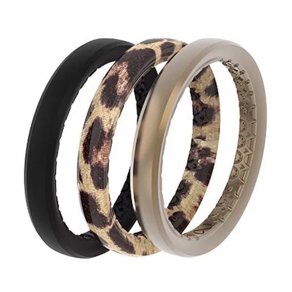 Women's Round Assorted Stackable Rings Silicone Water Resistant Size 8, Groove Life, Mfr#: R9-126-08