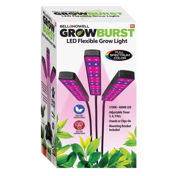 Bionic Glow 24.02 in. Multicolor Table Grow Lamp, Bell + Howell, Mfr#: 8573