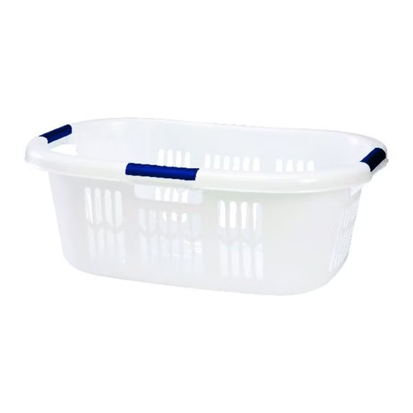 White Polyethylene Laundry Basket, Rubbermaid, Mfr#: 2997-87