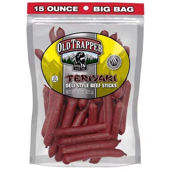 Teriyaki Beef Deli Sticks 15 oz Bagged, Old Trapper, Mfr#: 33315T