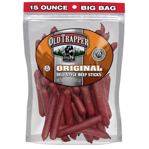 Original Beef Deli Sticks 15 oz Bagged, Old Trapper, Mfr#: 33115T