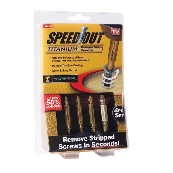 As Seen on TV Speed Out Screw Extractor Tool 1 pk, Beyond Bright, Mfr#: 1000366