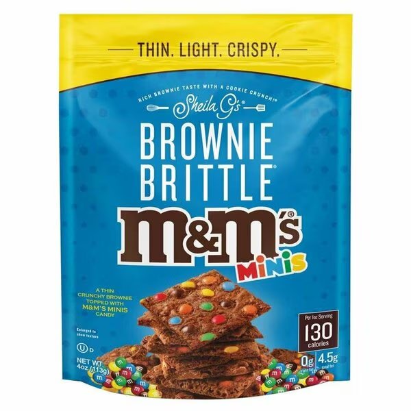 M and M's Minis Brownie Brittle 4 oz Bagged, 12PK, Sheila G, Mfr#: SG1286