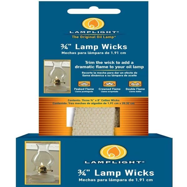Hooper 3/4 in. X 8 in. L Flat Wick Shape Cotton Lamp Wick , 3PK, Lamplight, Mfr#: 99963