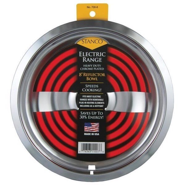 Chrome Plated Reflector Bowl 8 in. W, Stanco, Mfr#: 700-8
