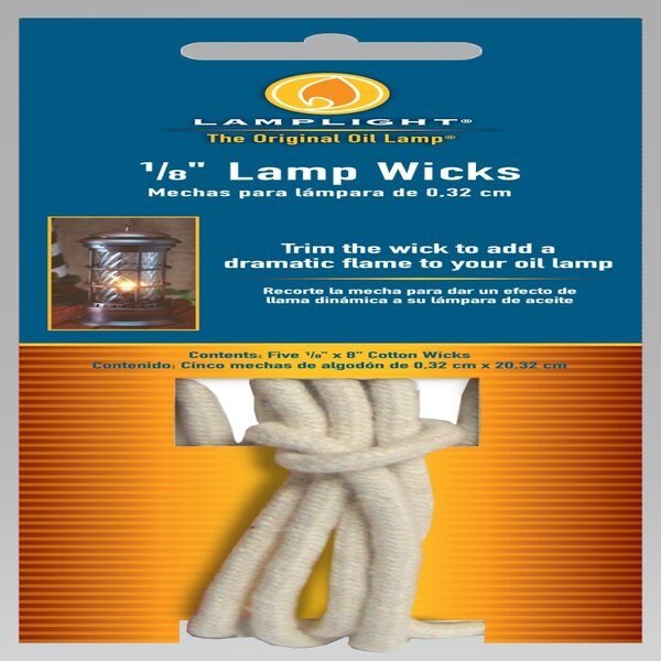 Hooper 1/8 in. X 8 in. L Round Wick Shape Cotton Lamp Wick 5 pk, 5PK, Lamplight, Mfr#: 9997