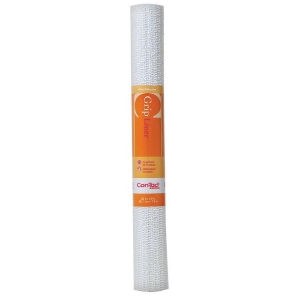 Con-Tact Grip 5 ft. L X 20 in. W White Non-Adhesive Shelf Liner, Con-Tact Brand, Mfr#: 05F-C6F52-06