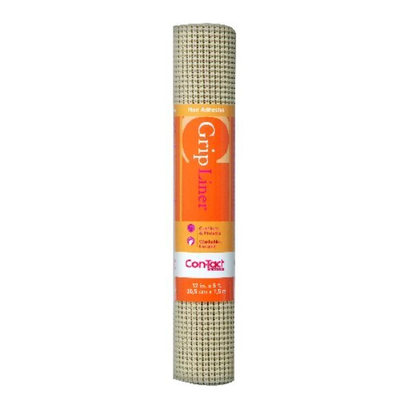 Con-Tact BeadedGrip 5 ft. L X 12 in. W Taupe Non-Adhesive Shelf Liner, Con-Tact Brand, Mfr#: 05F-C7Y59-06