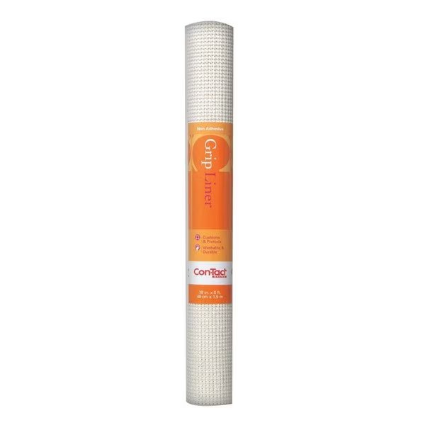Con-Tact Beaded Grip 5 ft. L X 18 in. W White Non-Adhesive Shelf Liner, Con-Tact Brand, Mfr#: 05F-C7K52-06