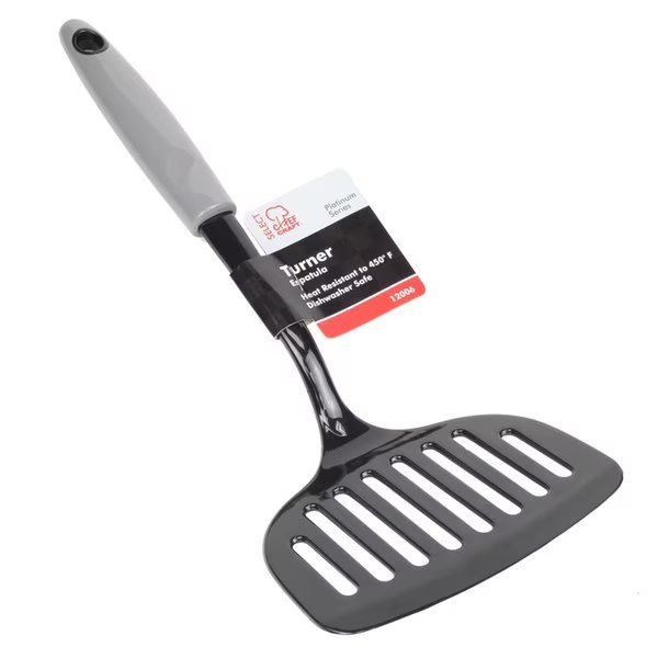 4-3/4 in. W X 12 in. L Black/Gray Nylon Jumbo Slotted Turner, Chef Craft, Mfr#: 12006