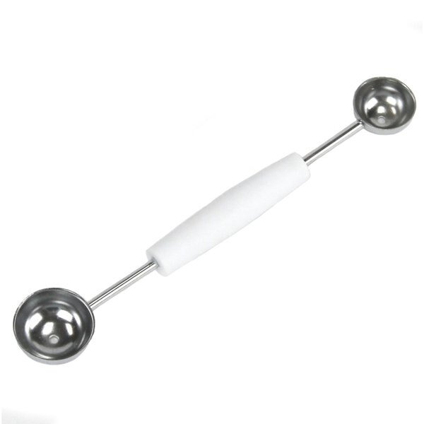 5 in. W X 8 in. L Silver/White Plastic/Stainless Steel Double Melon Baller, Chef Craft, Mfr#: 20974