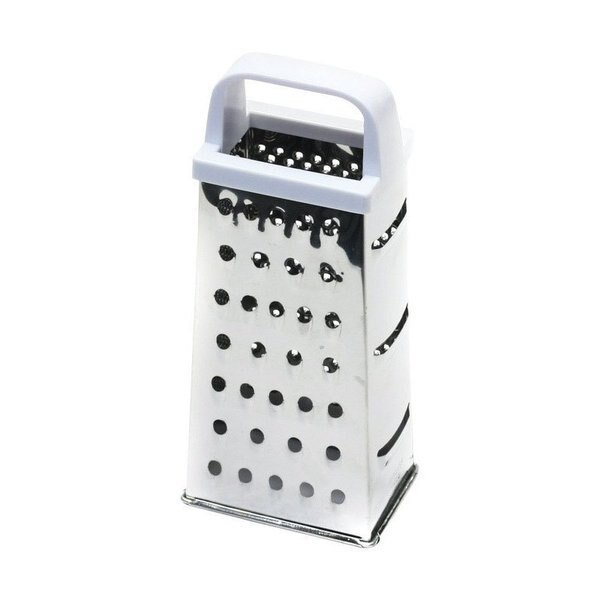 3-1/2 in. W X 8 in. L Silver/White Plastic/Stainless Steel 4-Sided Pyramid Grater, Chef Craft, Mfr#: 21387