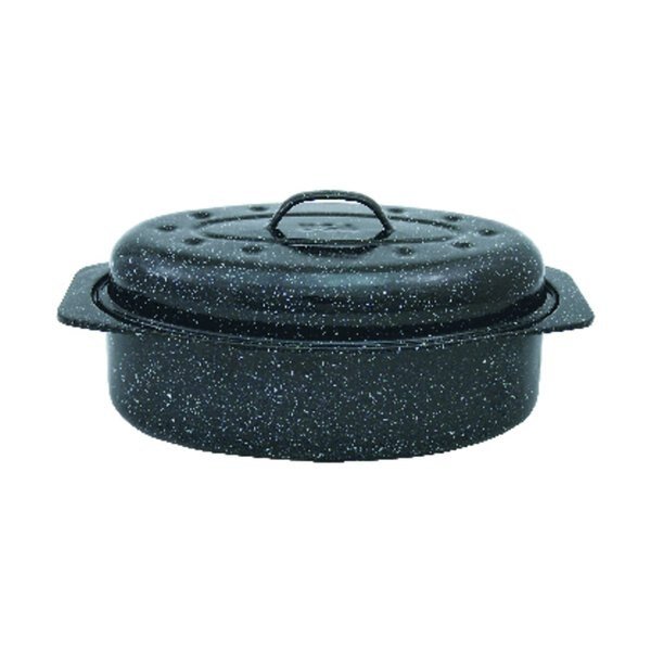 Granite Ware Porcelain Enamel Covered Roaster 7 lb Black, Columbian Home, Mfr#: 319799