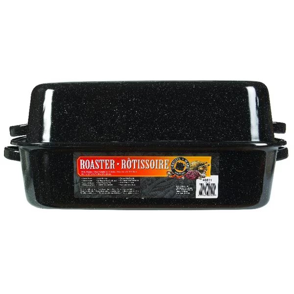 Granite Ware Porcelain Enamel Covered Roaster 25 lb Black, Columbian Home, Mfr#: 34771
