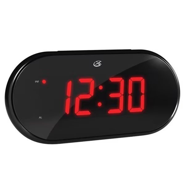 GPX 3 in. Black AM/FM Clock Radio Digital Plug-In, Ilive, Mfr#: C253B