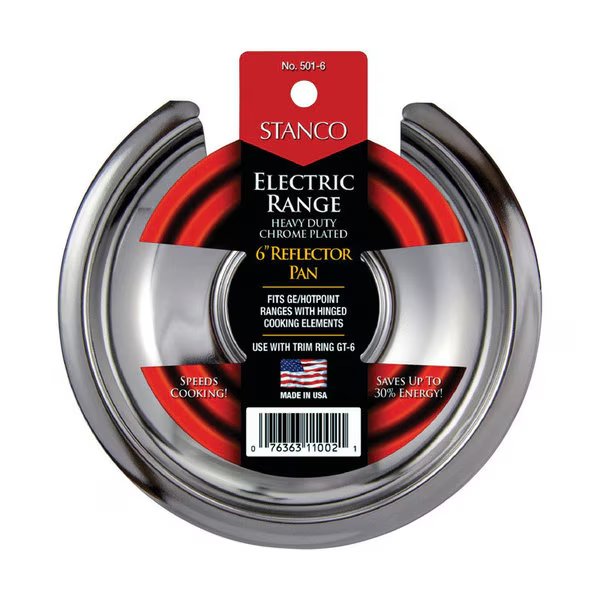 REFLECTOR PAN 6"" #501-6, Stanco, Mfr#: 501-6