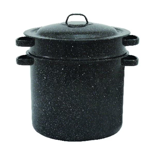 Granite Ware Ceramic Over Steel Blancher 7.5 qt Black, Columbian Home, Mfr#: 319806
