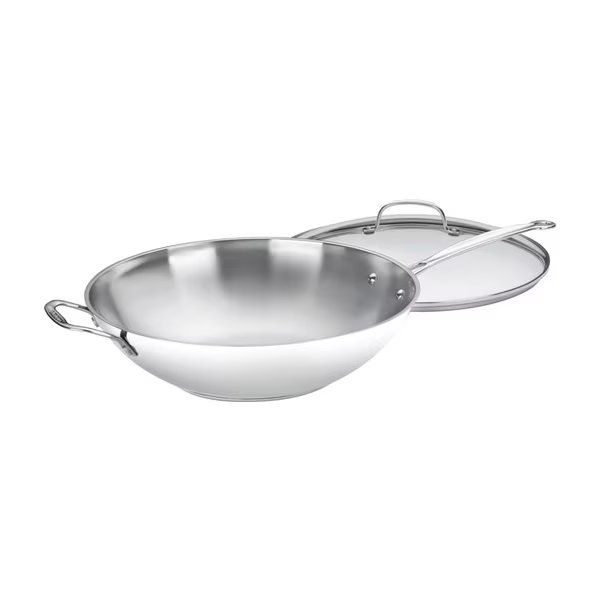 STIRFRY PAN W/LID SS 14"", Cuisinart, Mfr#: 726-38H